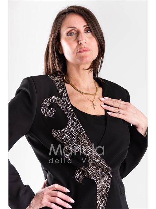 tailleur ricamo strass SHARON | SH401NERO