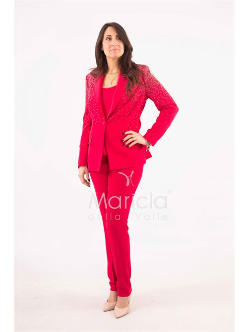 Tailleur con pioggia di strass Completo 3 pezzi SHARON | SH409FUCSIA