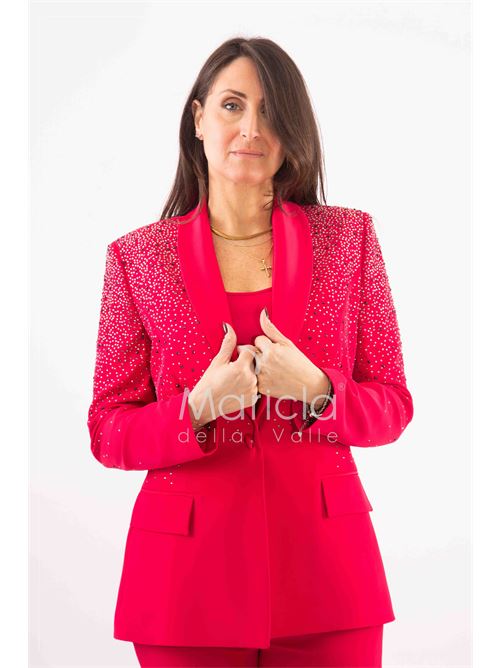 Tailleur con pioggia di strass Completo 3 pezzi SHARON | SH409FUCSIA