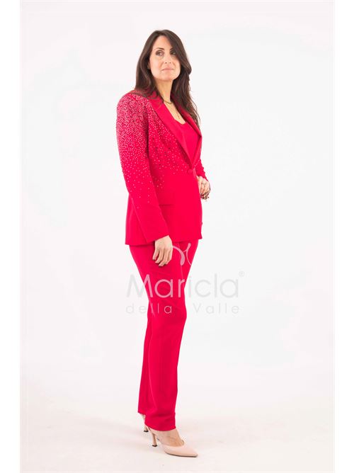 Tailleur con pioggia di strass Completo 3 pezzi SHARON | SH409FUCSIA