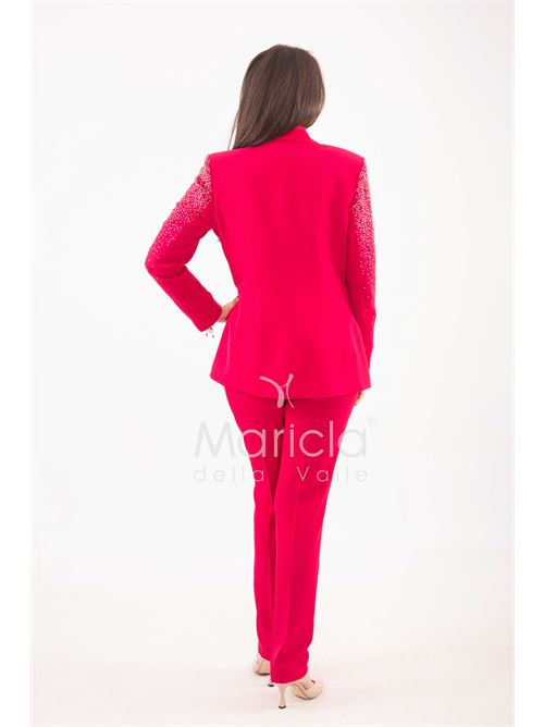 Tailleur con pioggia di strass Completo 3 pezzi SHARON | SH409FUCSIA