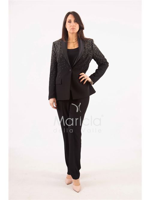 Tailleur con pioggia di strass Completo 3 pezzi SHARON | SH409NERO