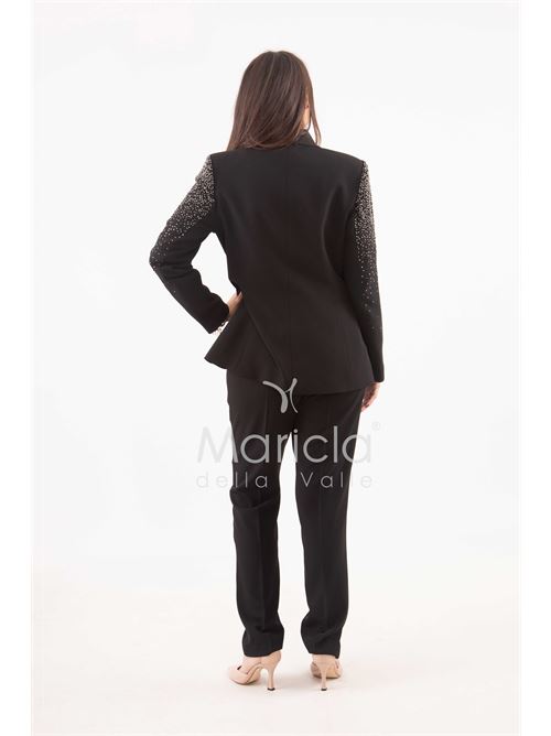 Tailleur con pioggia di strass Completo 3 pezzi SHARON | SH409NERO