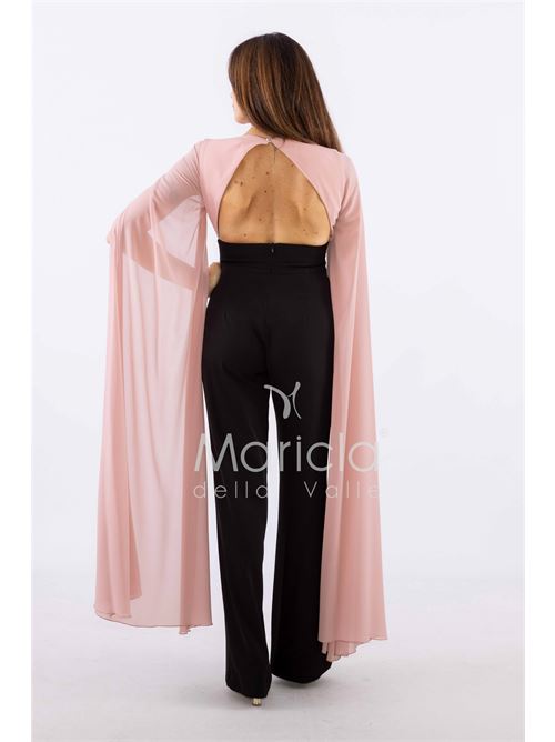 tuta con pannelli SHARON | SH601NERO/ROSA