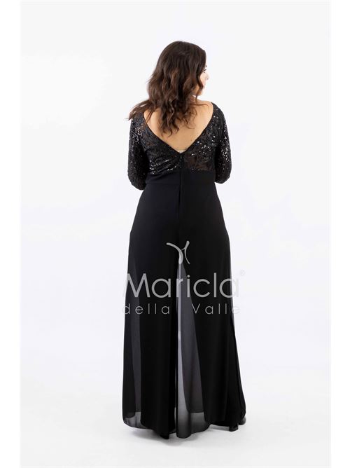 tuta manica 3/4 pizzo SHARON | SH603NERO