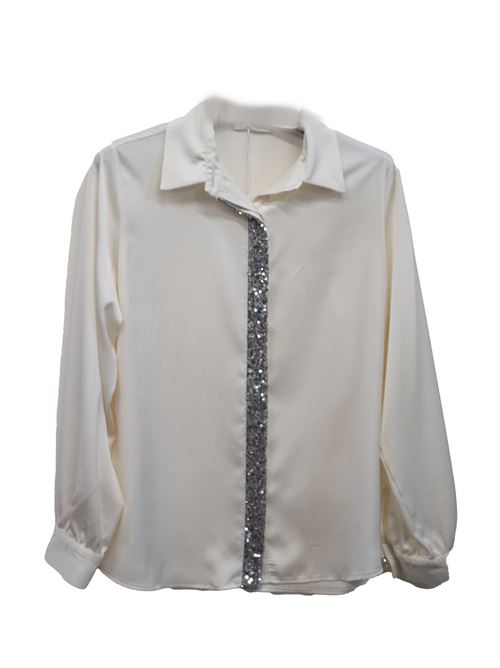 camicia strass MARICLA | ROMI2360P25PANNA