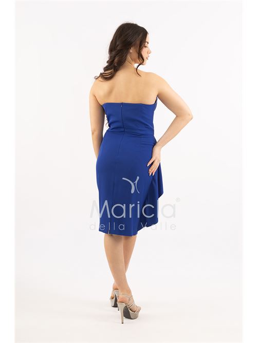 abito midi con rouche SHARON | SH605ACROYAL