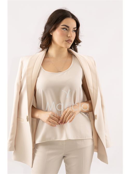 Tailleur smoking Completo 3 pezzi SHARON | SH726TPCREMA