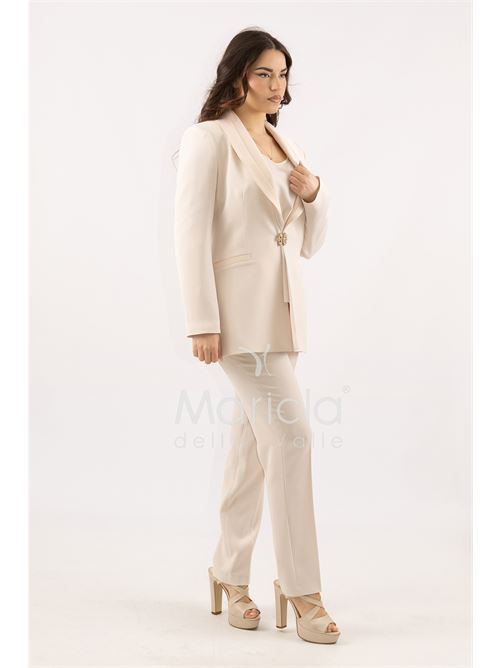 Tailleur smoking Completo 3 pezzi SHARON | SH726TPCREMA