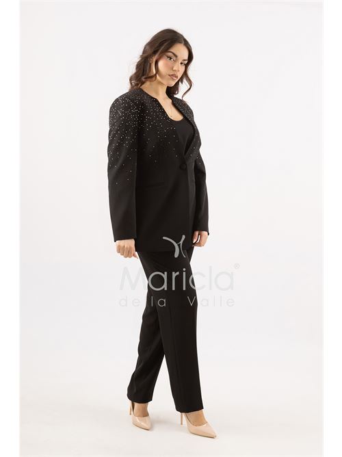 Tailleur Completo 3 pezzi in strass SHARON | SH728TPNERO