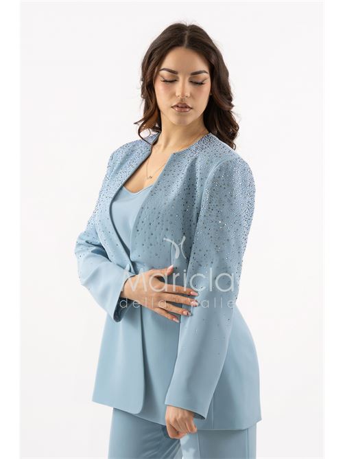 Tailleur Completo 3 pezzi in strass SHARON | SH728TPPOLVERE